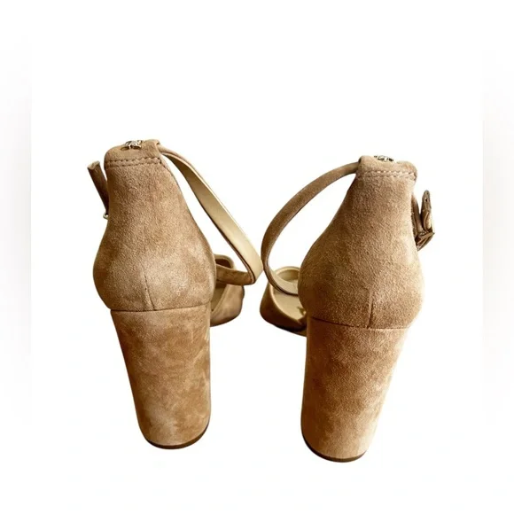 Sam Edelman Yancy Ankle Strap Sandal Block Heel In Oatmeal Tan Womens 9.5 - Picture 3 of 7